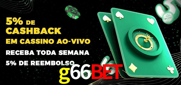 Promoções do cassino ao Vivo g66bet